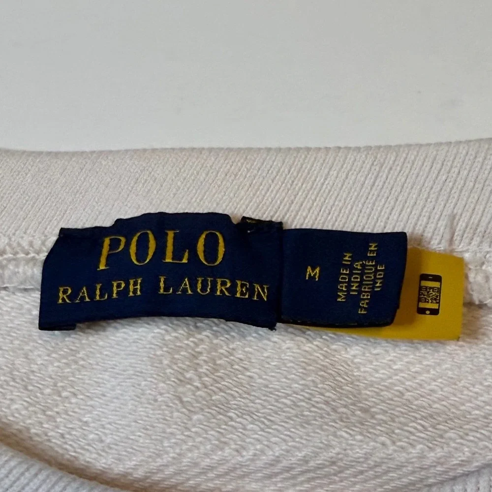 Polo Ralph Lauren Tie Dye Sleeve Sweatshirt Big Logo Women's Size Medium